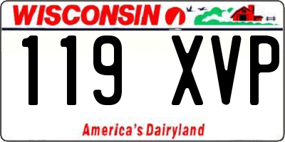 WI license plate 119XVP