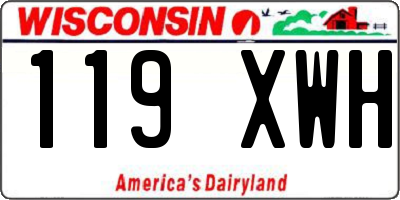 WI license plate 119XWH
