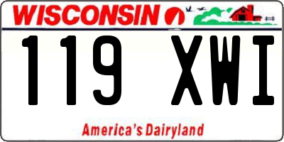 WI license plate 119XWI