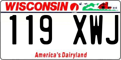 WI license plate 119XWJ