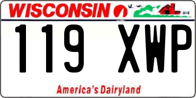 WI license plate 119XWP