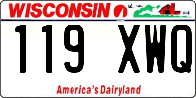 WI license plate 119XWQ