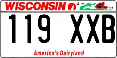 WI license plate 119XXB
