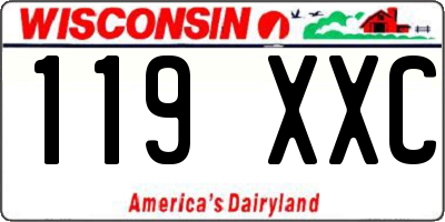 WI license plate 119XXC