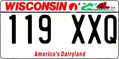WI license plate 119XXQ
