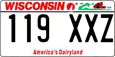 WI license plate 119XXZ