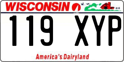 WI license plate 119XYP
