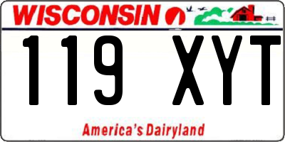 WI license plate 119XYT