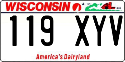 WI license plate 119XYV