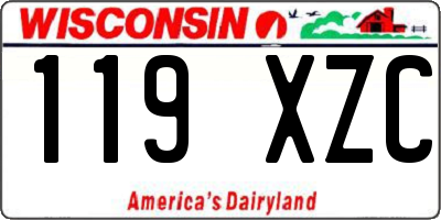 WI license plate 119XZC