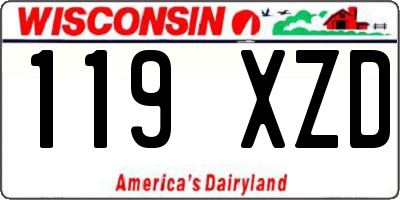 WI license plate 119XZD