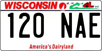 WI license plate 120NAE