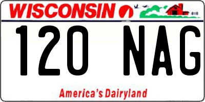 WI license plate 120NAG