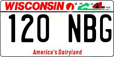 WI license plate 120NBG