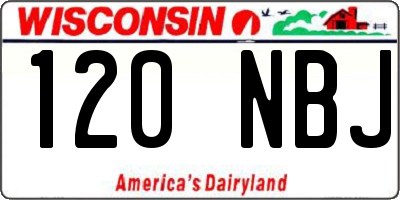 WI license plate 120NBJ