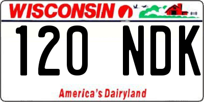 WI license plate 120NDK