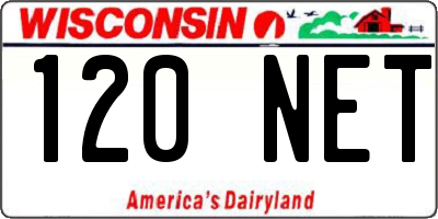 WI license plate 120NET