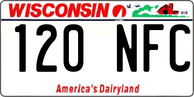 WI license plate 120NFC