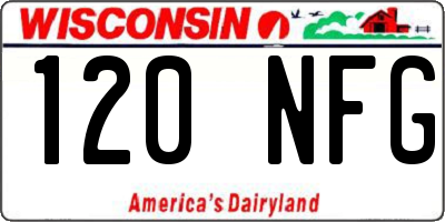 WI license plate 120NFG