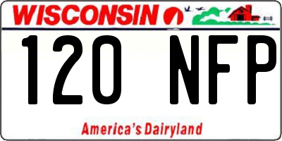 WI license plate 120NFP