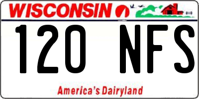 WI license plate 120NFS