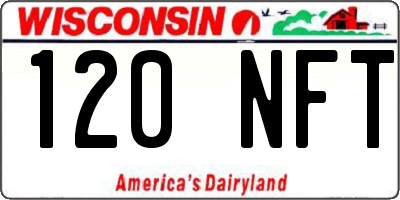 WI license plate 120NFT