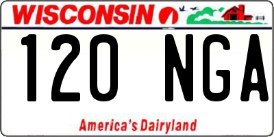 WI license plate 120NGA