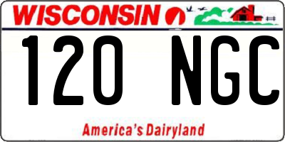 WI license plate 120NGC