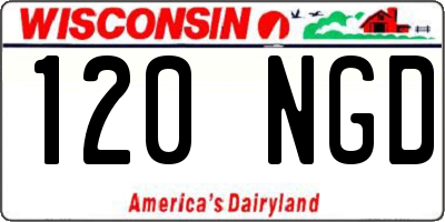 WI license plate 120NGD