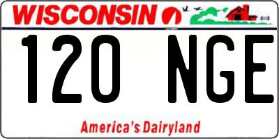 WI license plate 120NGE
