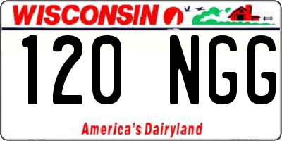 WI license plate 120NGG