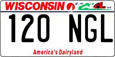 WI license plate 120NGL