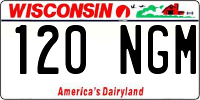 WI license plate 120NGM