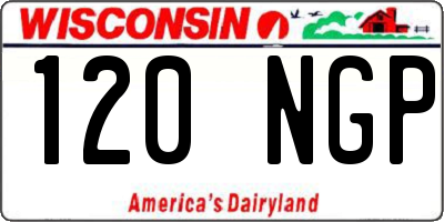 WI license plate 120NGP