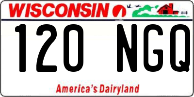 WI license plate 120NGQ
