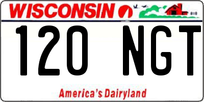 WI license plate 120NGT