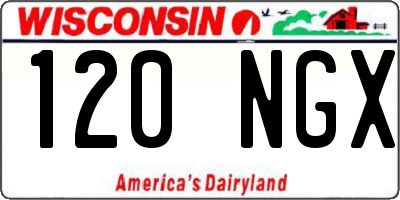 WI license plate 120NGX