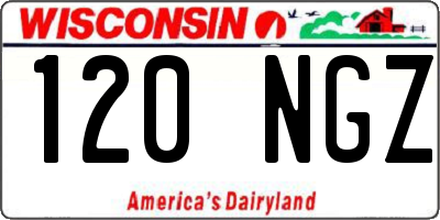 WI license plate 120NGZ