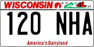 WI license plate 120NHA