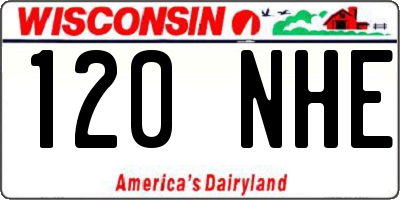 WI license plate 120NHE
