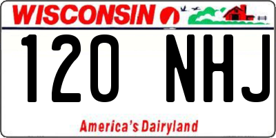 WI license plate 120NHJ