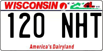 WI license plate 120NHT