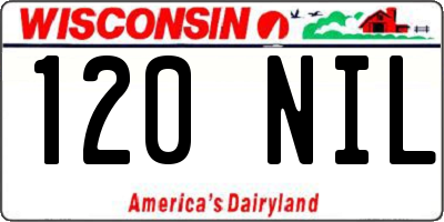 WI license plate 120NIL