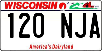 WI license plate 120NJA