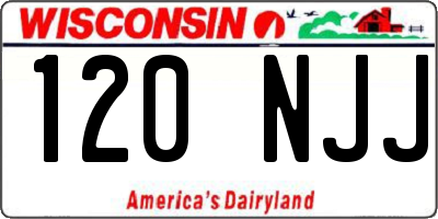 WI license plate 120NJJ