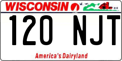 WI license plate 120NJT