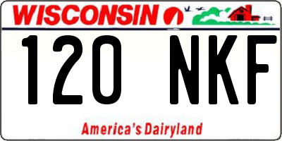 WI license plate 120NKF
