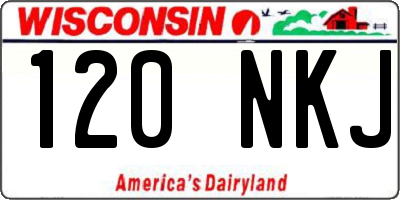WI license plate 120NKJ