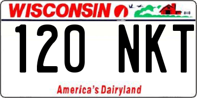 WI license plate 120NKT