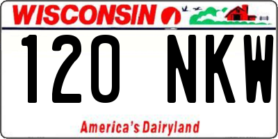WI license plate 120NKW